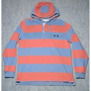 L.L Bean Men's Medium Regular Traditional Fit Long Sleeve Quarter Button Hooded